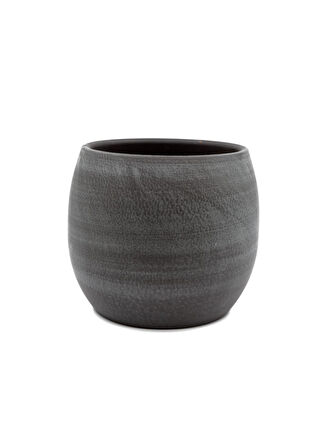 Esra Gri Seramik Saksı 19x16 cm 