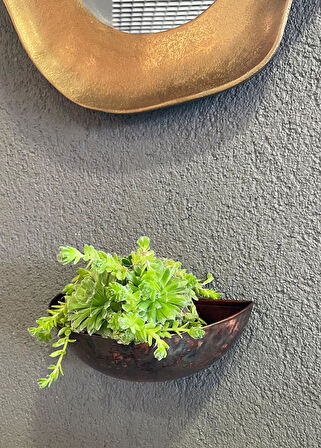 Bent S Metal Bronz Askılı Kase