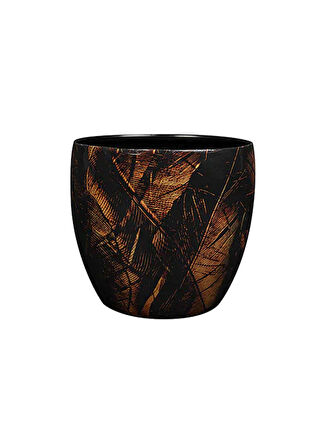 Vive Siyah Metal Saksı M 17x15 cm