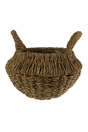 Jelle Sepet Saksı Doğal Kahverengi 28*18cm