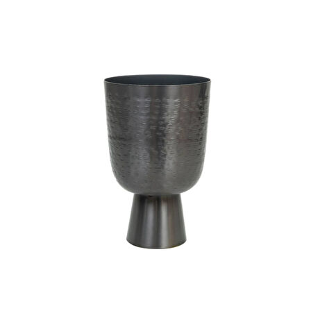 Lauren Antrasit Metal Saksı 15x29cm