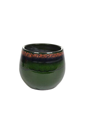 Charlotte Yeşil Seramik Saksı 15*13cm