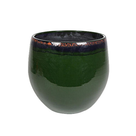 Charlotte Yeşil Seramik Saksı 30*26cm