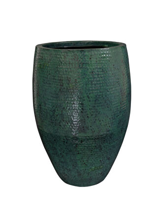 Thom Mavi Metal Yüksek Saksı 62x88cm