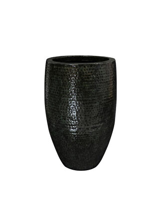 Thom Siyah Metal Yüksek Saksı 44x69cm