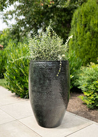 Thom Siyah Metal Yüksek Saksı 44x69cm