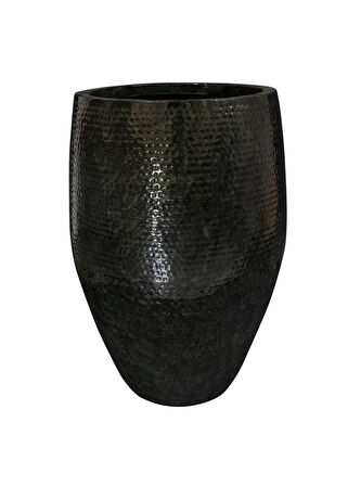 Thom Siyah Metal Yüksek Saksı 62x88cm