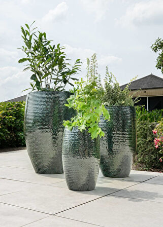 Thom Siyah Metal Yüksek Saksı 62x88cm