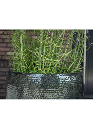 Thom Siyah Metal Yüksek Saksı 62x88cm