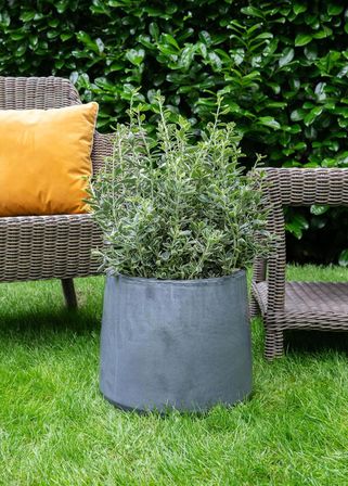 Anouk Gri Seramik Saksı Çap 37cm Yükseklik 32cm