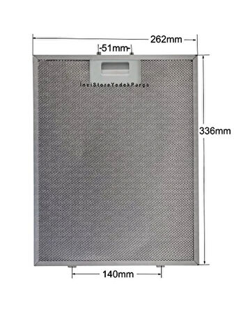 3170 Ring Aspiratör Davlumbaz İçin Alüminyum Filtre 262×335 mm Class