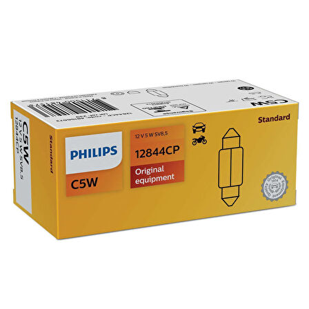 Philips Minyatür Vision 11x39 12V 5W Sofit 12844CP - 10 Adet