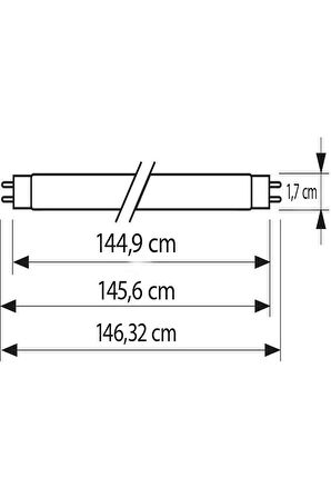 Philips Master TL5 HE 35W Floresan Lamba Günışığı 4000K 150 cm