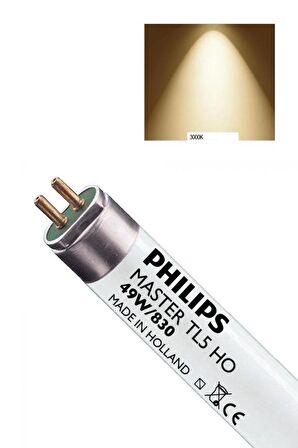 Philips Master TL5 HO 49W/830 T5 Floresan Ampul Sarı 3000K 146,32 cm