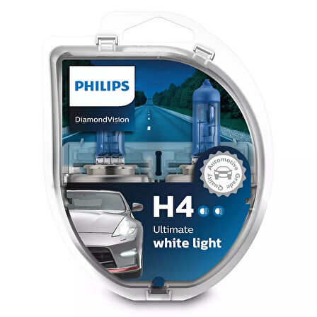 Philips Diamond Vision H4 Beyaz Ampul 12342DVS2 - 2'li Ampul