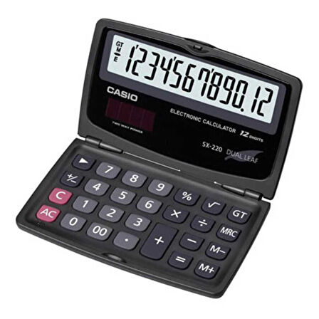 Casio SX-220 Siyah Cep Tipi Hesap Makinesi