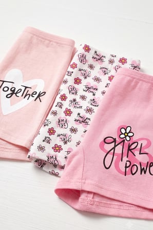 Öts Kız Çocuk 6’lı Pamuklu Boxer Baskılı Günlük Rahat Kesim (8711-6)