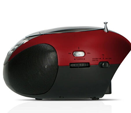 LENCO SCD-37 USB Kırmızı - Taşınabilir FM Radyo CD ve USB oynatıcı - Kırmızı