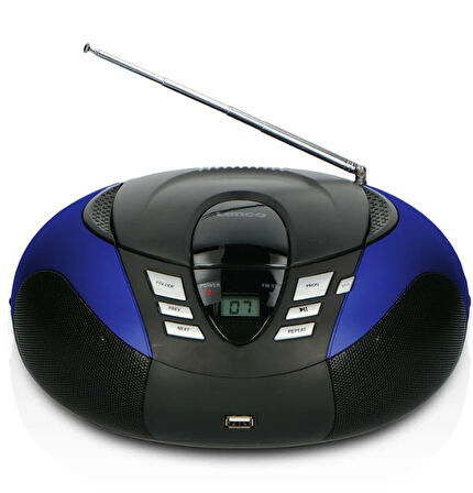 LENCO SCD-37 USB Mavi - Taşınabilir FM Radyo CD'si ve USB oynatıcı - Mavi