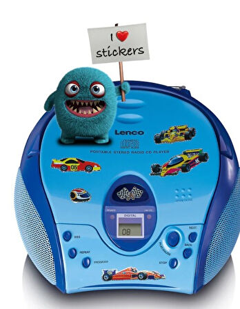 LENCO SCD-24BU kids - CD çalarlı taşınabilir stereo FM radyo - Mavi