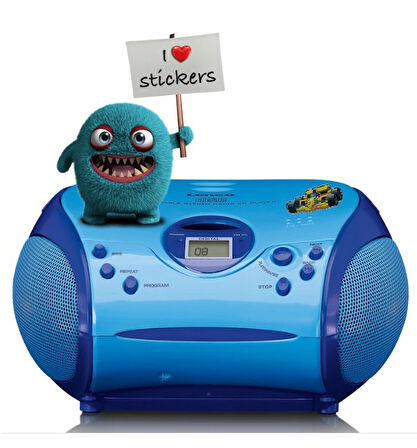 LENCO SCD-24BU kids - CD çalarlı taşınabilir stereo FM radyo - Mavi