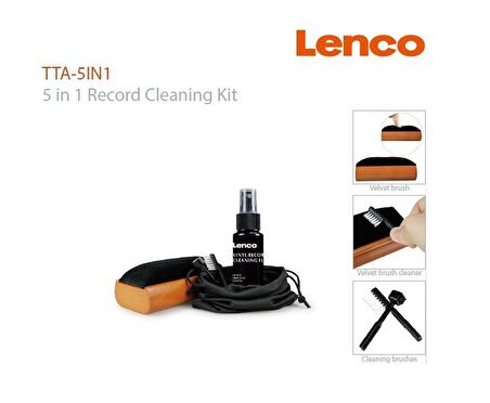 Lenco 5'i 1 arada Plak Temizleme Kiti TTA-5IN1 5 in 1 Record Cleaning Kit