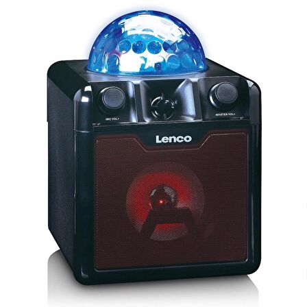 LENCO BTC-055 BK - IŞIKLI BLUETOOTH HOPARLÖR, USB, SD, RC, MIC, AC