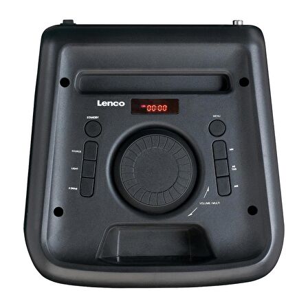 LENCO PA-200 BK Bluetooth Parti Hoparlörü Işıklı USBli Radyolu Kumandalı Seyyar Taşınabilir TAM ÖN IŞIK ANİMASYONLU PA TWS İŞLEVİ SİYAH