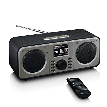 Lenco DIR-141BK Internet Radyo DAB+ Bluetooth Kumandalı Spotify Connect Siyah