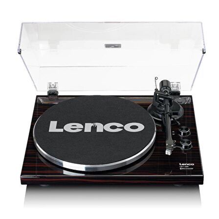 Lenco LBT-288 WA Pikap Plak Çalar Bluetoothlu Retro Koyu Kahve Ceviz Pikap Plak Çalar