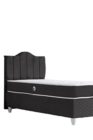 Baza, Trend Tek Kişilik Baza Başlık Letto Yatak Seti - Antrasit