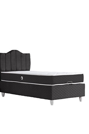 Baza, Trend Tek Kişilik Baza Başlık Letto Yatak Seti - Antrasit