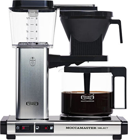Moccamaster Select Gümüş Cam Potlu Filtre Kahve Makinesi Teşhir