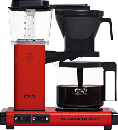 Moccamaster Select Kırmızı Cam Potlu Filtre Kahve Makinesi Teşhir