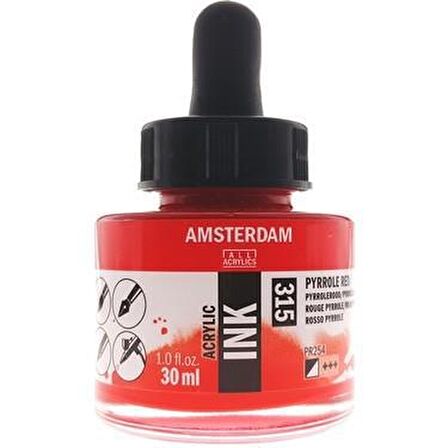 Talens Amsterdam Acrylic Ink 30ml 315 Pyrrole Red