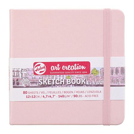Talens Art Creation Sketch Book 12x12cm 140g 80 Yp Pastel Pembe