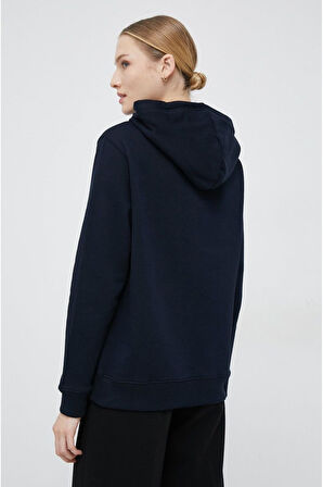 Baskı Kapşonlu Pamuklu Sweatshirt