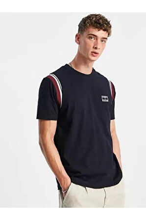 varsity rib casual insert t-shirt