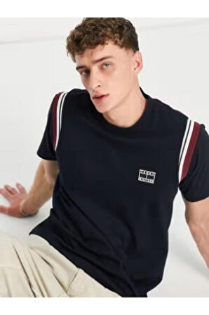 varsity rib casual insert t-shirt