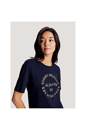 Desen Baskılı Kadın T-Shirt