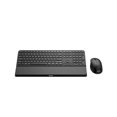 Philips SPT6607 Bluetooth Kablosuz Dual Mod 2.4GHz + 2 Kanallı Türkçe Q Klavye & Mouse Set Siyah