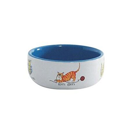 Beeztees Kedi Desenli Kedi Mama Kabı 325 ml