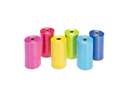 Beeztees Köpek Dışkı Toplama Poşeti, Çeşitli Renklerde, 6x20Adet