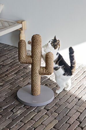 Beeztees DBL Kedi Tırmalama, Boz Kahverengi, 35x35x60cm