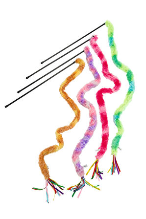 Beeztees Kedi Oltası, Komple Tüylü Peluş-100cm, Kurdelalar Uc, Çeşitli Renklerde, 50cm