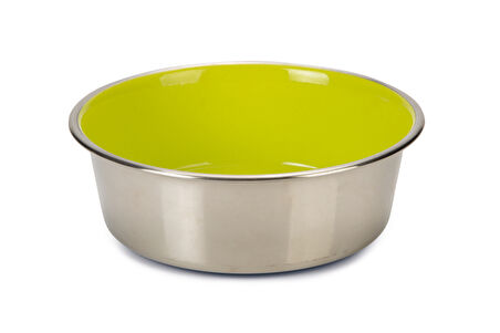 Beeztees Köpek Mama Su Kabı, Paslanmaz Çelik, İçi Sarı, 20cm, 1,9L