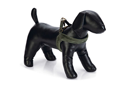 Beeztees DBL Köpek Göğüs Tasması, Velur, Yeşil, XXS, 15mm x 36cm