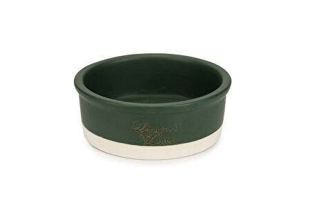 Beeztees DBL Köpek Mama Su Kabı, Seramik, Mat Yeşil, 16cm, 350ml