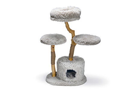 Beeztees DBL Kedi Tırmalama ve Oyun Evi, Doğal, 60x45x100cm