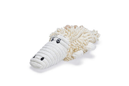Beeztees Köpek Oyuncağı, Timsah, Peluş, Beyaz, 36x16x10cm